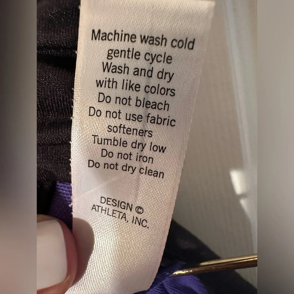 ATHLETA Retro Black Purple Knotted Racerback Paisley Bra S RICH SATURATED COLORS - Picture 7 of 7